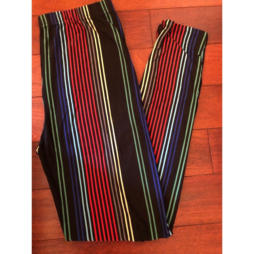 Stripes Black And Multiple with Buttery Soft Leggings - One Size 2-12